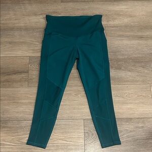 NWOT Xersion Teal Green Ankle‎ Leggings Size 7/8